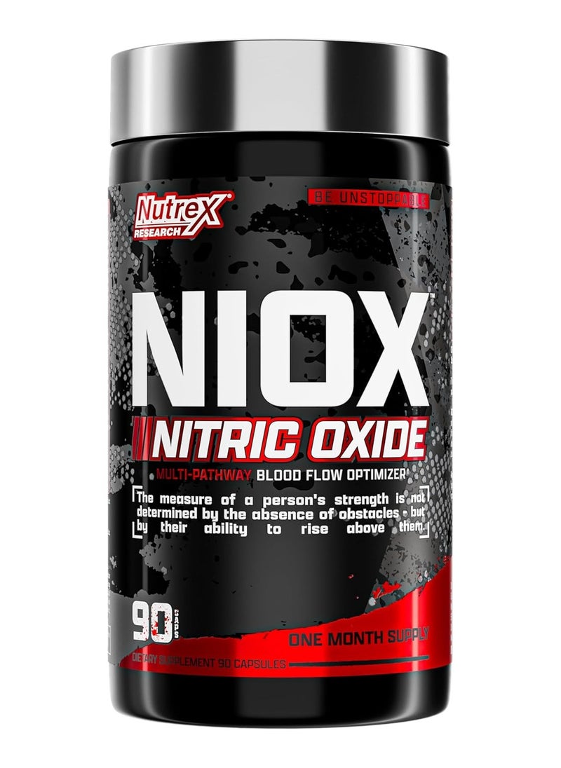 Nutrex Research Nutrex NIOX Nitric Oxide Pump Booster | 2000mg Arginine Nitrate + AstraGin | Muscle Pumps + Vascularity | 90 Capsules | One Month Supply  - Image 1