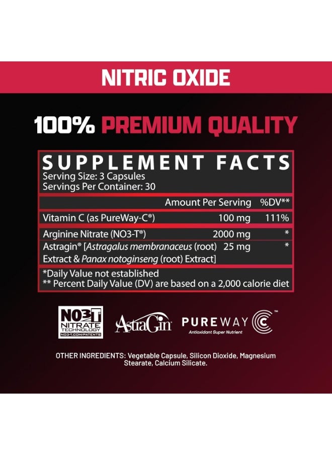 Nutrex Research Nutrex NIOX Nitric Oxide Pump Booster | 2000mg Arginine Nitrate + AstraGin | Muscle Pumps + Vascularity | 90 Capsules | One Month Supply  - Image 2