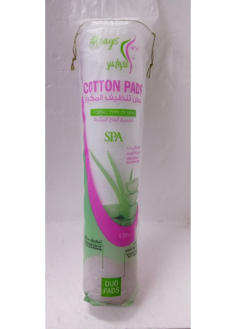 Alarays Pure Cotton Pads for Cosmetic Purposes 120 Tablets