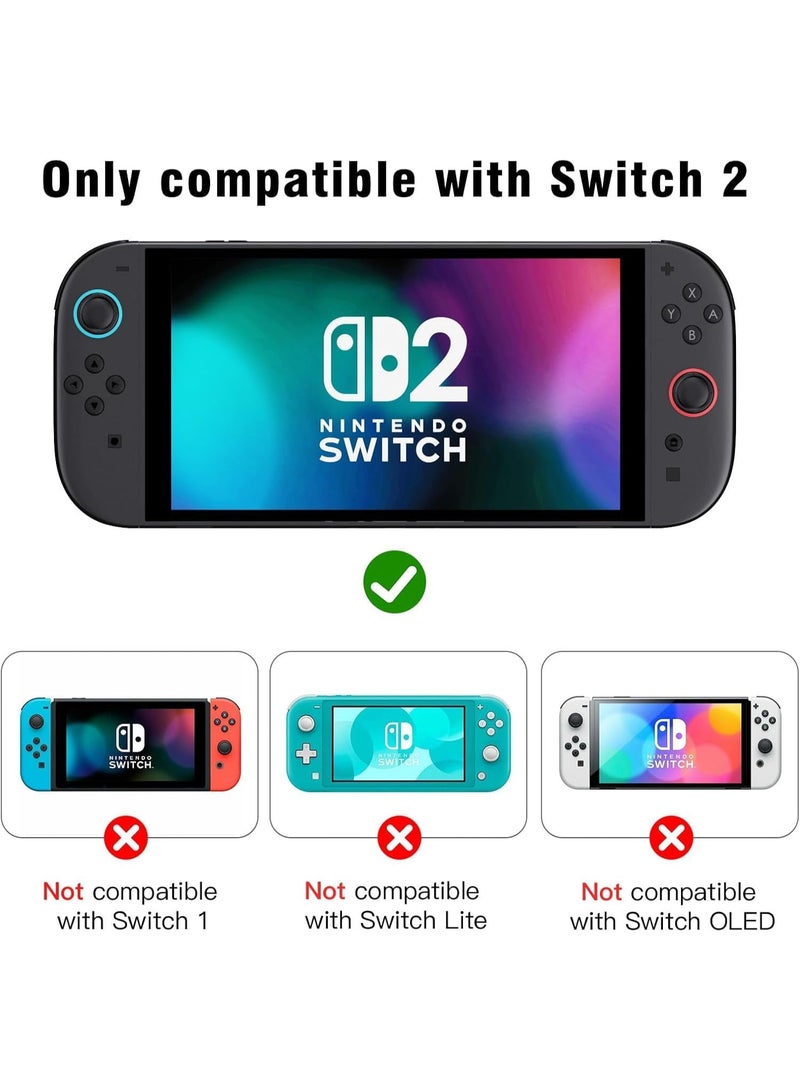 Clear Protective Case for Nintendo Switch 2(2025), Dockable Crystal Case Cover Accessories with Detachable Joycon, Transparent Slim Cover Compatible with Switch 2 Console, Split Design (black) - Image 3