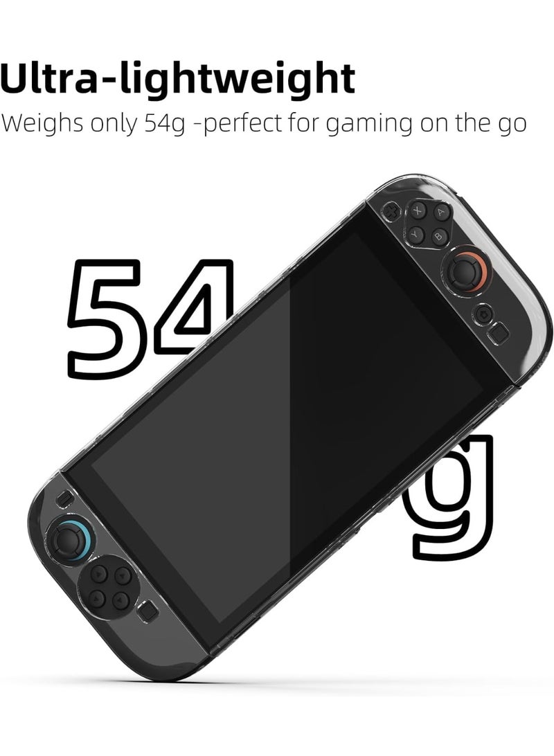 Clear Protective Case for Nintendo Switch 2(2025), Dockable Crystal Case Cover Accessories with Detachable Joycon, Transparent Slim Cover Compatible with Switch 2 Console, Split Design (black) - Image 4