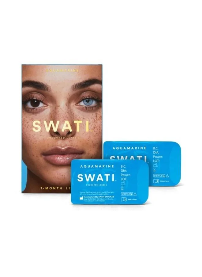 swati Cosmetics Coloured Contact Lenses  Aquamarine 1 Months