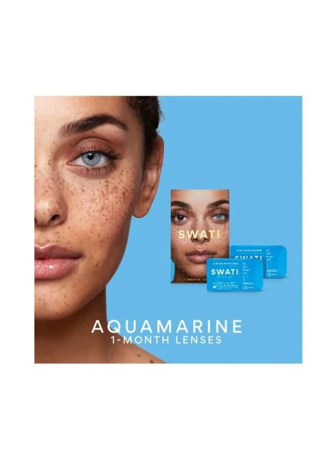 سواتي Cosmetics Coloured Contact Lenses  Aquamarine 1 Months