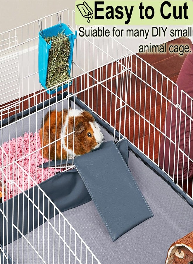 TCYPUHL Washable Guinea Pig Bedding Cage Liner Waterproof Rabbit Bedding, Easily Cut to Suit Cage and Reusable Pads for Guinea Pigs, Rabbits, Hamsters, Gerbils, and Chinchillas,18"×79", 2pcs, Grey Mat - Image 4