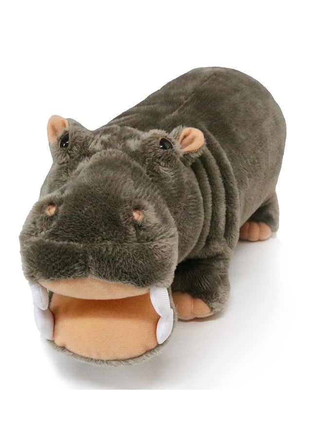 Ice King Bear Wild Animal Stuffed Animals Zoo Family Plush Toy (Hippo 14 Inches) - Image 2