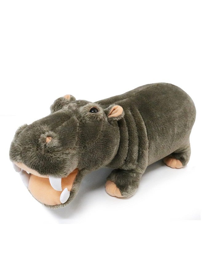 Ice King Bear Wild Animal Stuffed Animals Zoo Family Plush Toy (Hippo 14 Inches) - Image 1