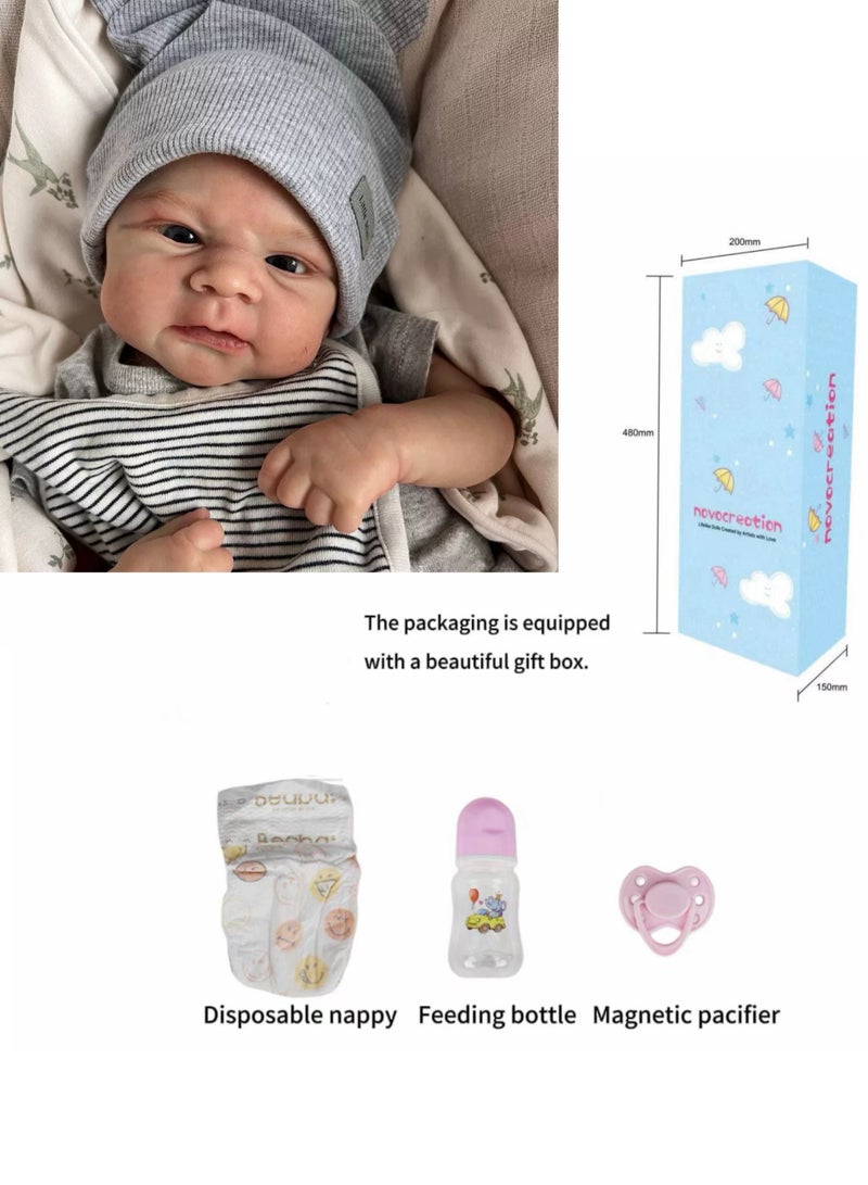 NPK 46cm Realistic Doll, 1kg, Handcrafted With Exquisite Painting, 3d Skin Texture, Perfect Details, Suitable For Collection And Display, High-Quality Realistic Toy For Both Children And Adult Collectors. - Image 4