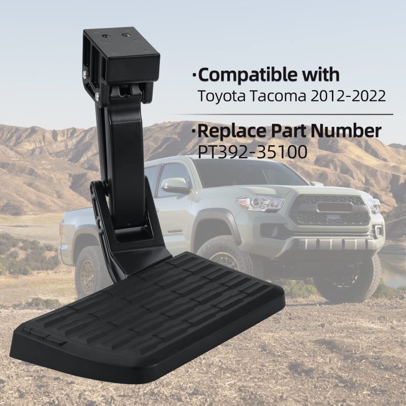 Tomanic PT392-35100 Rear Bumper Step Compatible with Toyota 12-22 Tacoma (2012 2013 2014 2015 2016 2017 2018 2019 2020 2021 2022) Retractable Truck Bed Step - Image 2