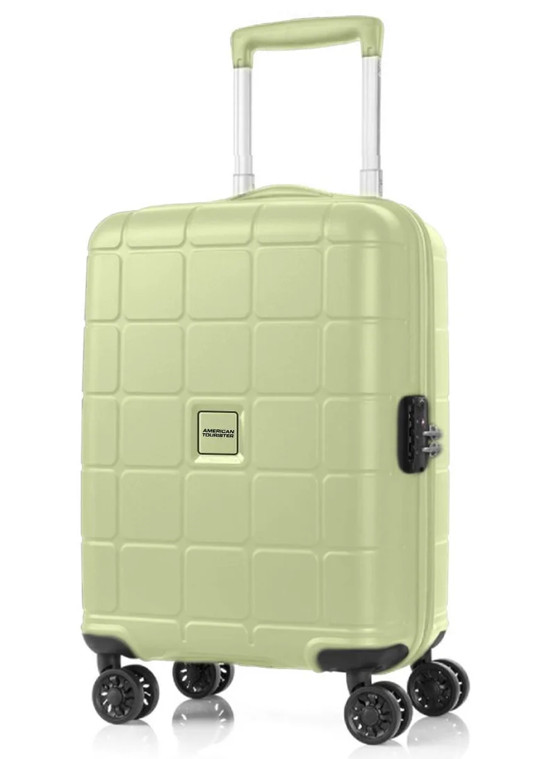 امريكان توريستر hundo suitcase, 2pc set (55 + 68 cm), 4 spinner wheels, hard top, polypropylene, frozen matcha|spacious interior|duosaf™ security zipper|tsa combination lock - 3 years international warranty