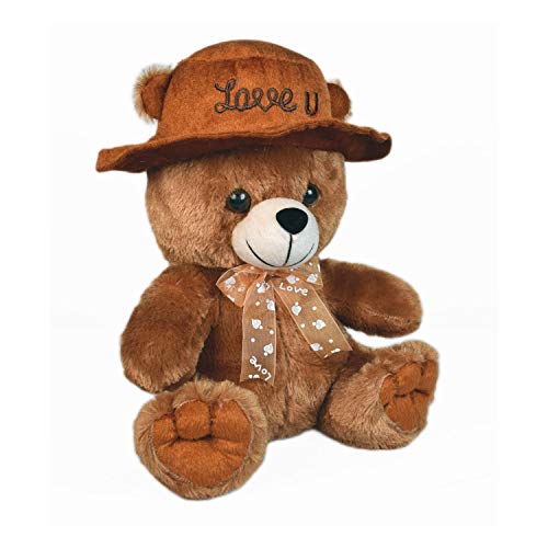 Ultra 10 Inch Teddy with Love You Cap Fully Stuffed Soft Plush Toy for Kids in Brown| Animal Toy Birthday | Anniversary | Christmas | Diwali | Home Decor - Image 2
