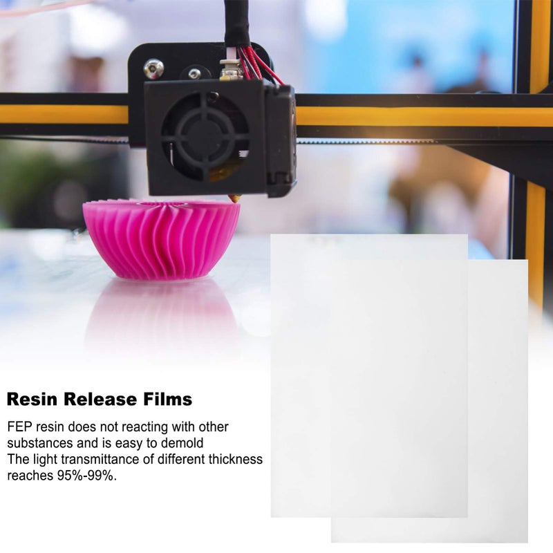 فيلم إطلاق FEP 140x200 مم 0.15 مم 2 قطعة إكسسوار طابعة ثلاثية الأبعاد متين راتنج عالي النفاذية - Image 5