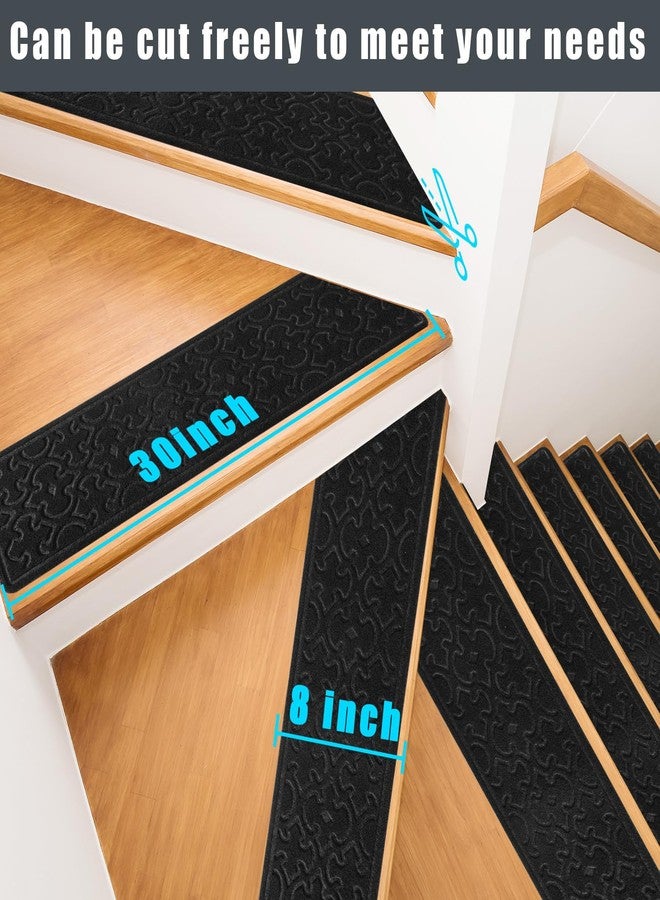 FlowaFoli Non-Slip Stair Treads for Wooden Steps, Stair Rugs, Peel & Stick Indoor Stair Carpet Runner, Resistant Indoor Runner for Kids, Elders and Pets with Reusable Adhesive - Image 2
