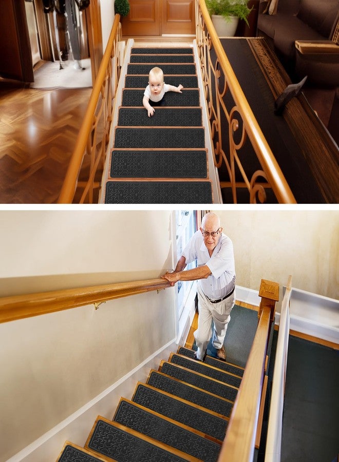 FlowaFoli Non-Slip Stair Treads for Wooden Steps, Stair Rugs, Peel & Stick Indoor Stair Carpet Runner, Resistant Indoor Runner for Kids, Elders and Pets with Reusable Adhesive - Image 3