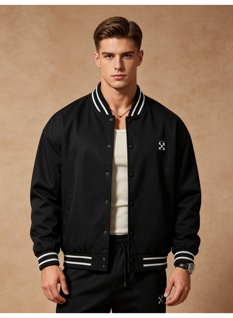 أوف-وايت OFF-WHITE baseball uniform jacket for men and women - Image 2
