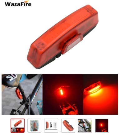 FASTPED 6 Modes Safety Warning Bicycle LED Tail Rear Light USB Rechargeable Bike Light LED Safety Warning Lamp (Red) - Image 4