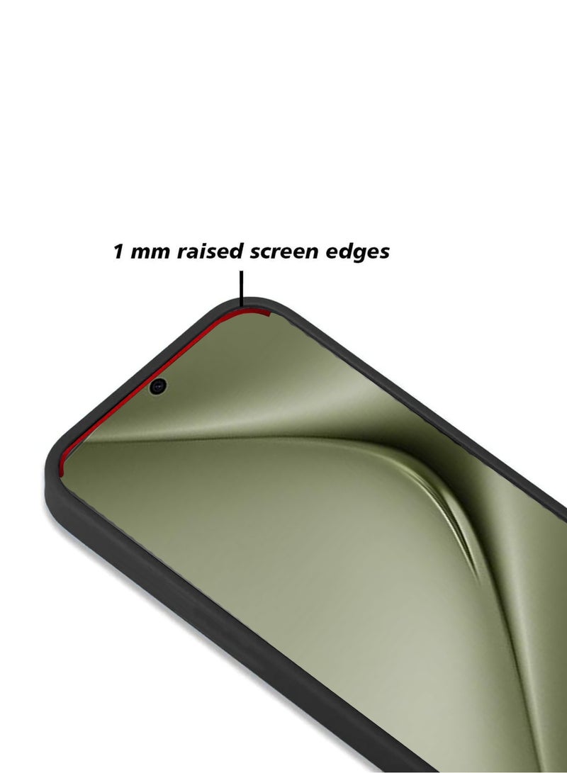 Wtech Huawei Pura 70 Ultra 5G 2024 Silicone PU Leather Texture Luxury Raised Camera Lips Protective Case Cover - Black - Image 3