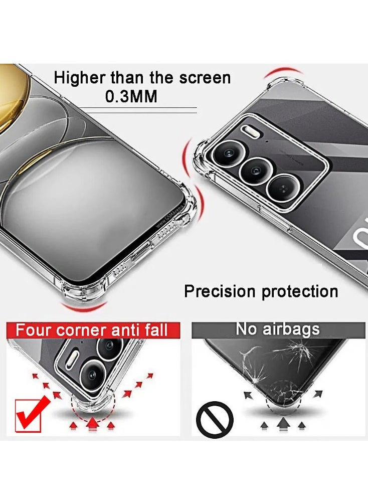 Generic Silicone Case for Realme C75 Clear TPU Four Corners Protection Cover Transparent Soft funda  - Image 2