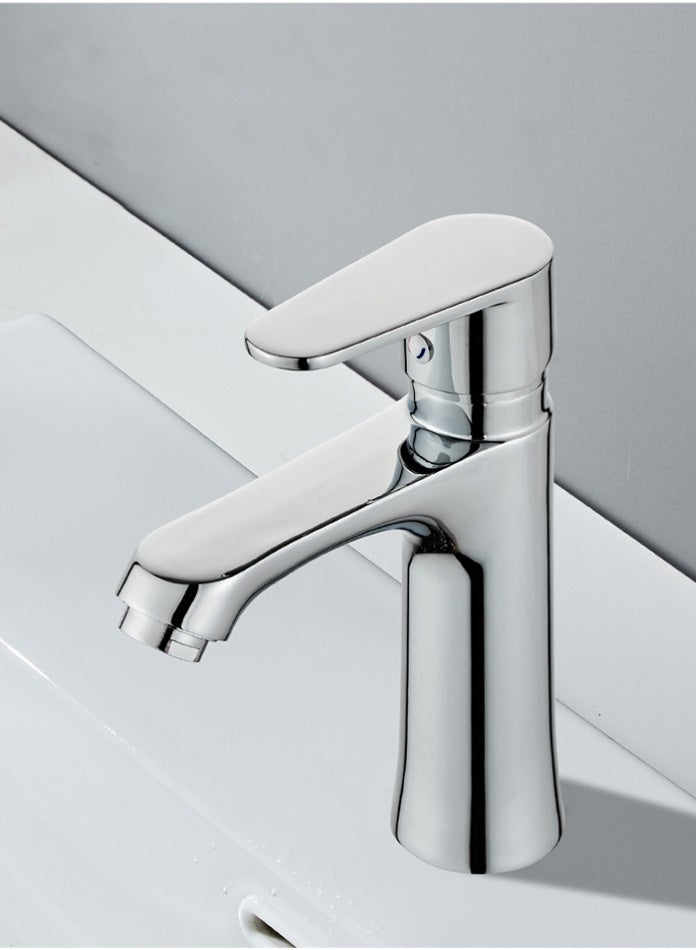 MODI Modern Chrome Basin Mixer Faucet | Hot & Cold Water Control | Sleek Single Lever Tap | Durable Zinc Body | Easy Installation - Image 3
