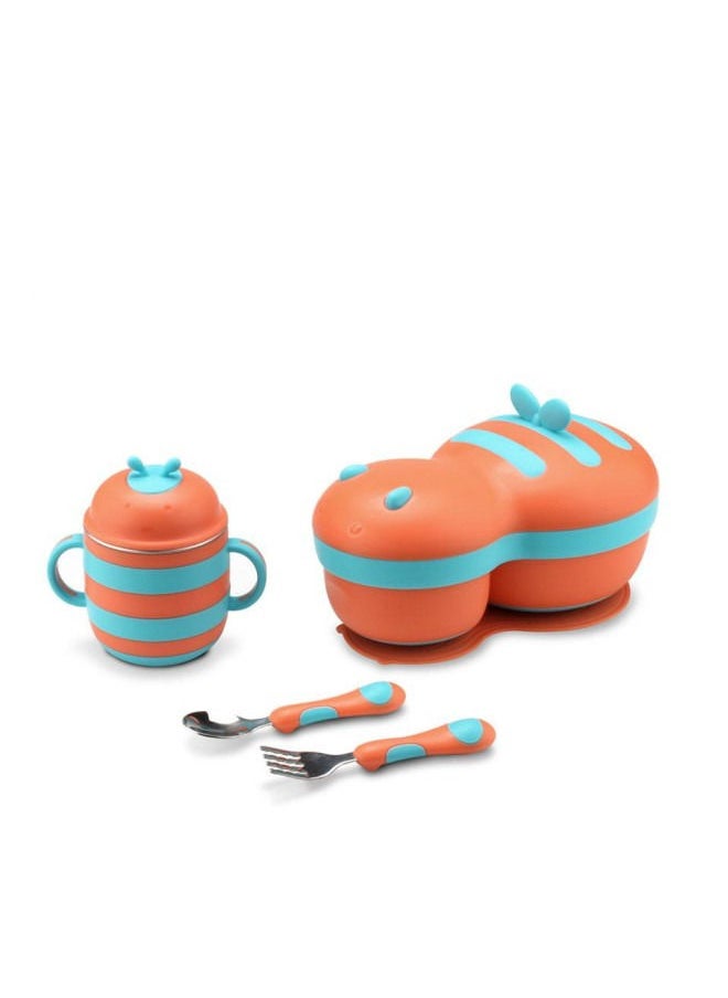 XiuWoo - Children Water Filling Insulation Bowl Baby Detachable Sucker Bowl Complementary Food Bowl Baby Tableware Set - Image 1