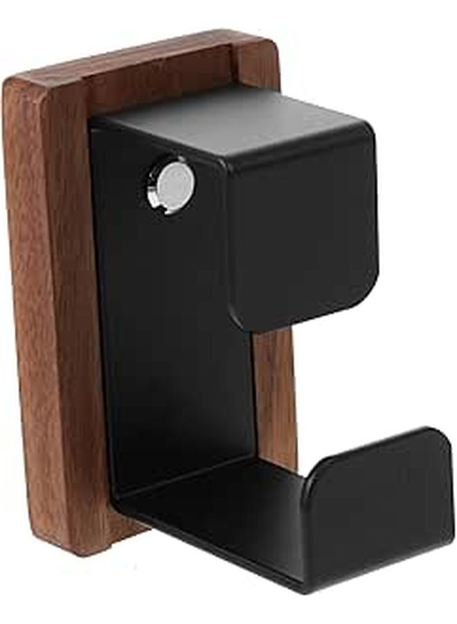 Waterproof Wooden Wall Mounted Hanging Hook for Bathroom Towel Storage Black - Image 1