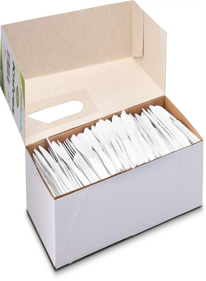 Plastimade Heavy Duty White Plastic Knives Premium Heavyweight Disposable Cutlery, Perfect for Weddings, Catering, Parties, Buffets & Everyday Use, Bulk Pack 500 Pieces - Image 4