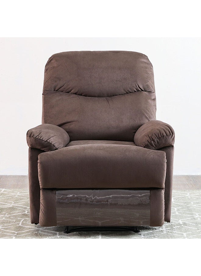 DANUBE HOME V2 Benedict 1 Seater Fabric Recliner Modern Design One Seat Relaxing Chair Living Room Furniture 86x99x99cm Chocolate  - Image 2