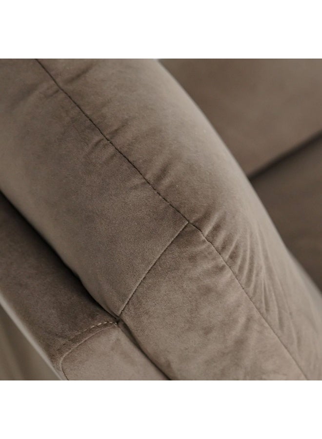 DANUBE HOME Benedict 1 Seater Fabric Recliner I Modern Design One Seat Relaxing Chair I Living Room Furniture L 86 x W 99 x H 99 cm - Chocolate 810401500187 - Image 2