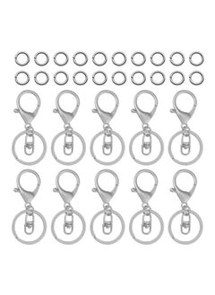 Oubaka 30Pcs Lobster Claw Clasps Keychain For Jewelry Making Metal Lobster Clasp Swivel Trigger Clips With Swivel Clasps Hook Clips Flat Split Keychain Ring 100Pcs Open Jump Ring For Diy Craft Jewelry Making  - Image 1
