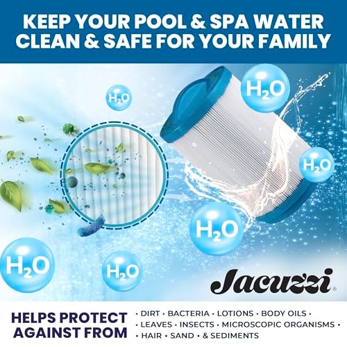 Jacuzzi ProClarity 40 Sq Ft Washable Pleated Cartridge, Replacement Spa Filter 6473-157J, Fits J-400 & J-500 Series Hot Tubs, Dual-Stage Filtration for Clear Water, Easy Installation & Maintenance - Image 4