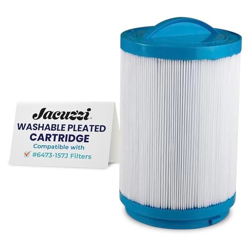 Jacuzzi ProClarity 40 Sq Ft Washable Pleated Cartridge, Replacement Spa Filter 6473-157J, Fits J-400 & J-500 Series Hot Tubs, Dual-Stage Filtration for Clear Water, Easy Installation & Maintenance - Image 1