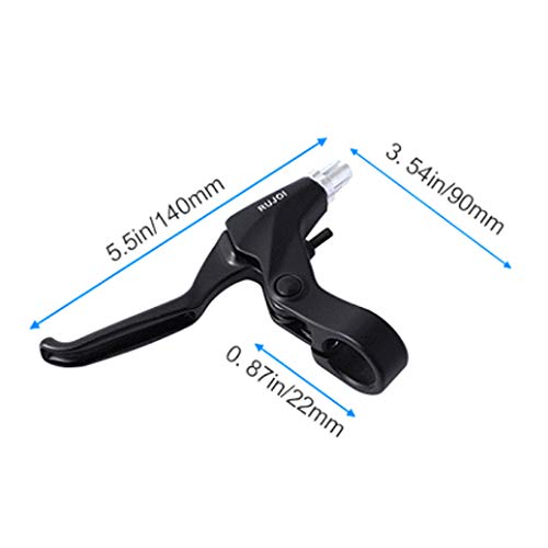 RUJOI Bike Brake Lever Set, 1 Pair Aluminum Alloy Levers with 2 Sets Brake Cable & Housing, Fits 22.2 mm (7/8") Handlebars, for MTB/Road/Folding Bikes. - Image 3