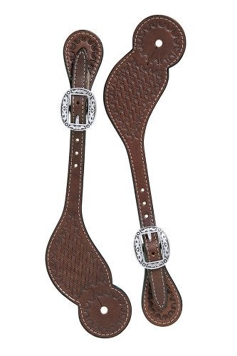 Weaver Leather Basin Cowboy Regular Spur Straps Brown, One Size - Image 4