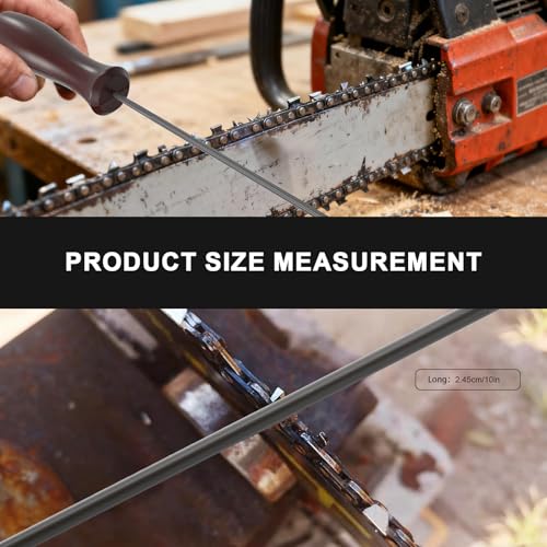 Buhobha 10-Piece Professional Chainsaw Sharpening Kit (afilador de motosierra) - Files in 5/32", 3/16", 7/32", Includes File Holder, Depth Gauge, Storage Case for Sharp Chainsaw Blades - Image 5
