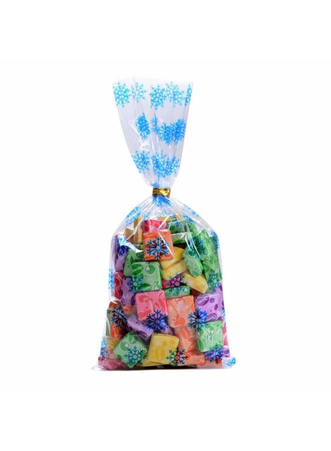 luakesa 150 PCS Christmas Cellophane Bags,Clear Plastic Treat Cookie Bags with Twist Ties for Christmas Party Goody Supplies (Style B) - Image 3