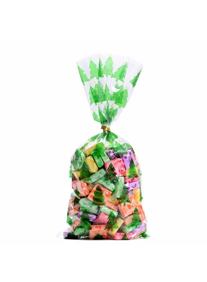 luakesa 150 PCS Christmas Cellophane Bags,Clear Plastic Treat Cookie Bags with Twist Ties for Christmas Party Goody Supplies (Style B) - Image 5