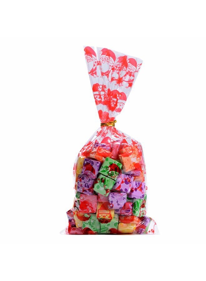 luakesa 150 PCS Christmas Cellophane Bags,Clear Plastic Treat Cookie Bags with Twist Ties for Christmas Party Goody Supplies (Style B) - Image 4