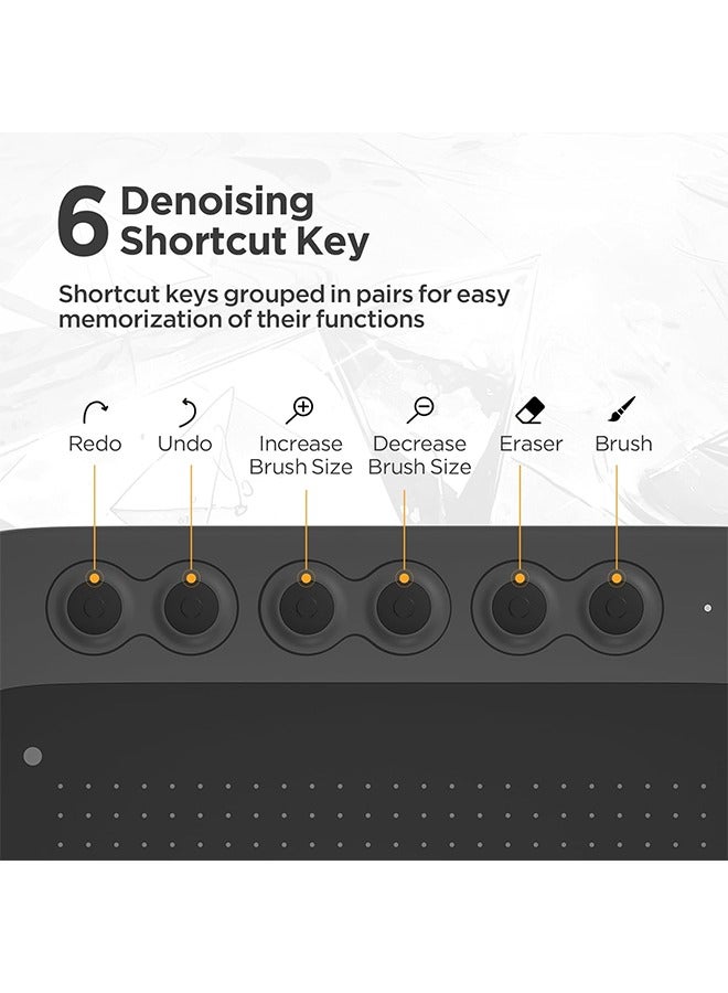 Ugee Q6 Graphic Tablet Drawing Tablet Digital Drawing Board Writing Pad for Children Kids Support Android PC Mac - Image 3