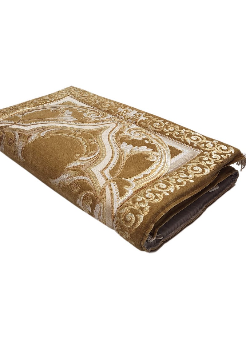 Museum Museum Large Size Memory Foam Prayer Mat. Comfortable Prayer Rug. Elegant Essential Design Sajadah with Foam-Golden 3  - Image 3