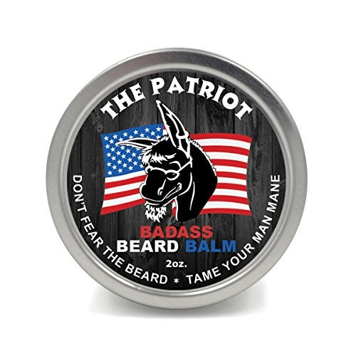Badass Beard Care Beard Balm  The Patriot Scent 2 Ounce  All Natural Ingredients Keeps Beard and Mustache Full Soft and Healthy Reduce Itchy and Flaky Skin Promote Healthy Growth
