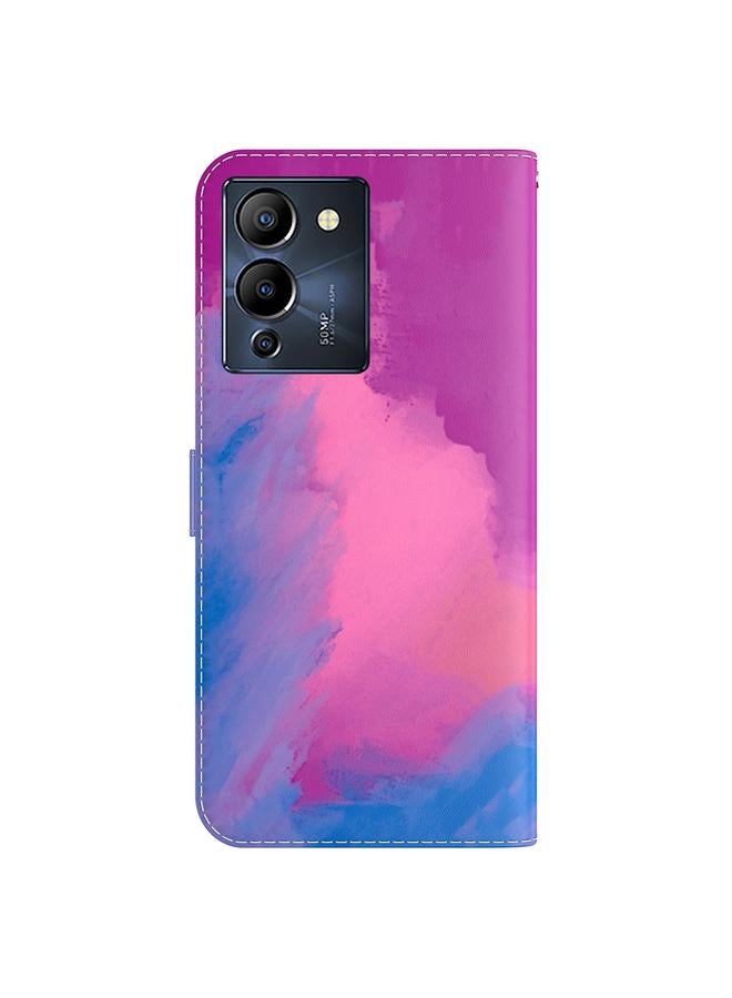 Zaboon Case For Infinix Note 12 G96/X670 Watercolor Pattern Horizontal Flip Leather Phone Case - Image 3