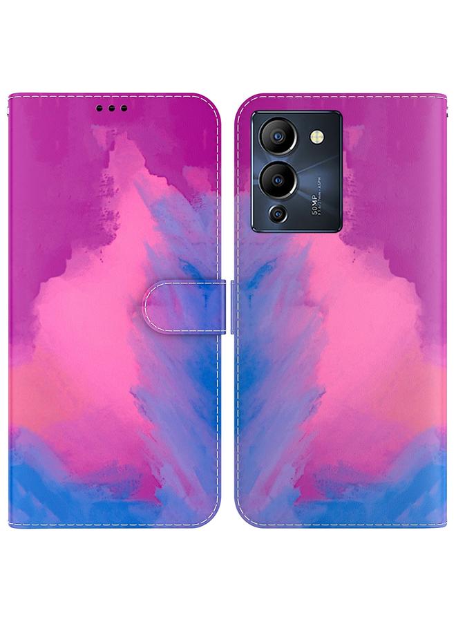 Zaboon Case For Infinix Note 12 G96/X670 Watercolor Pattern Horizontal Flip Leather Phone Case - Image 1