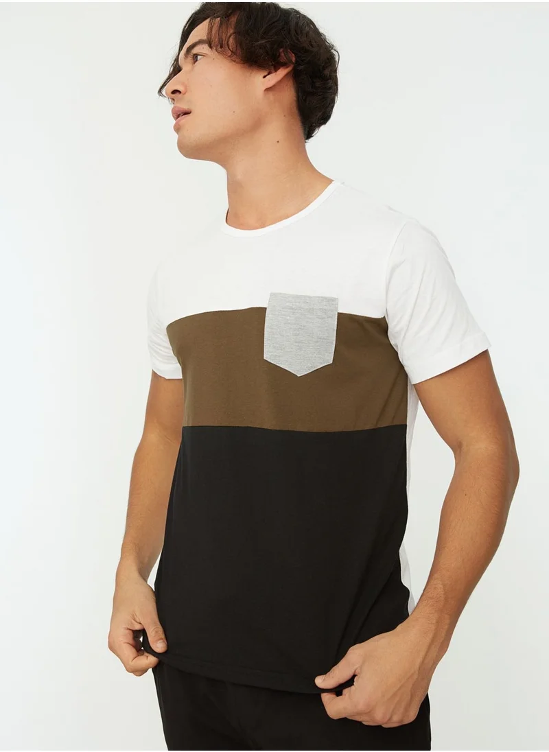 trendyol Color Block Crew Neck T-Shirt