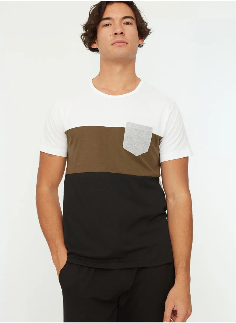 trendyol Color Block Crew Neck T-Shirt