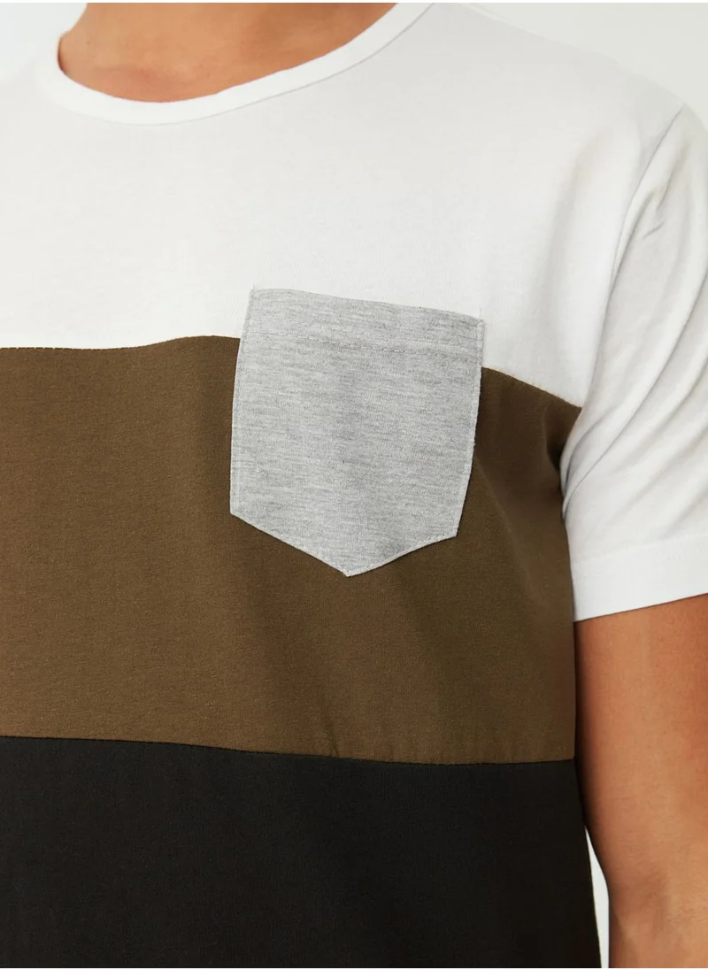 trendyol Color Block Crew Neck T-Shirt