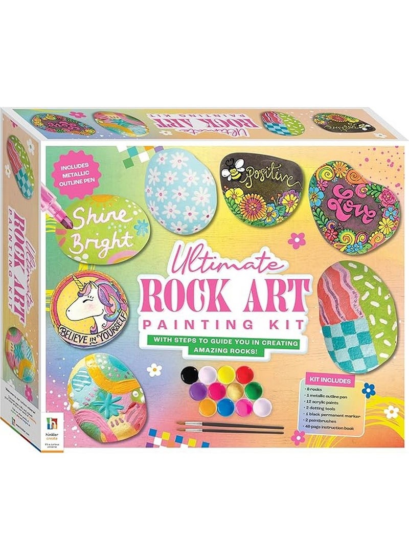 Hinkler Ultimate Rock Art Painting Kit – DIY Craft Set for Kids with Rocks, Paints, Brushes, and Creative Art Tools for Rock Painting, Custom Designs, & Décor - Image 1