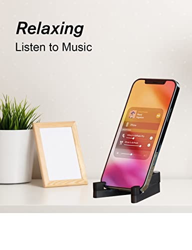 MONEER Cell Phone Stand, Phone Stand for Desk, Foldable & Portable iPhone Stand, Cell Phone Holder Desk Compatible with All Mobile Phone, iPhone, iPad mini, Tablet 4-10.5" (Black) - Image 5