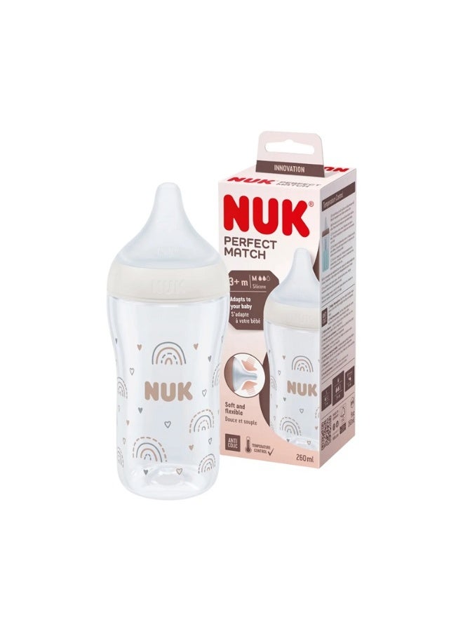 NUK Perfect Match Bottle 260ml,assorted