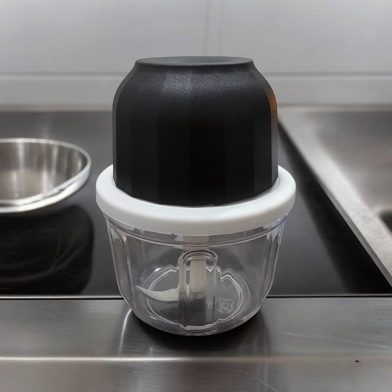 Aristo Aristo Rechargeable Wireless Electric Cordless Chopper Stainless Steel Blades One Touch Operation 10 Seconds Chopping Mincing Vegetable Meat 350 ML 30 Watts Black - Image 4