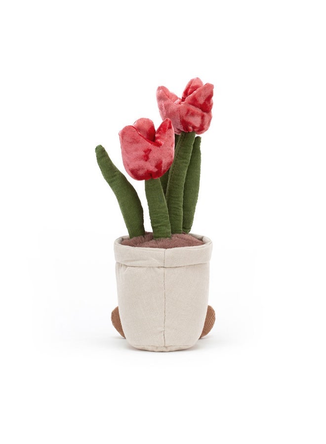 Jellycat Amuseables Tulip Plush Toy 25 cm, Soft Flower Pot Character, Smiling Decorative Soft Toy, Premium Plush Gift for Kids & Home Decor - Image 3