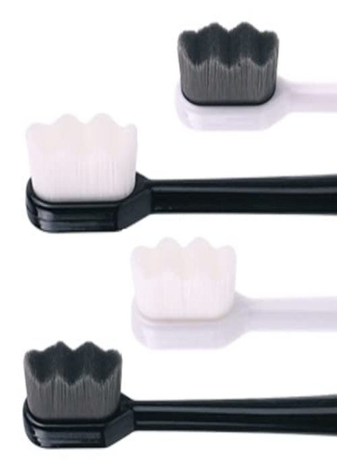 Athelas Pack Of 4 Extra Soft Manual Toothbrush With 20000 Activated Charcoal Bristles | Ultra Softness For Adults, Sensitive Gums & Teeth, Pregnant Women, Kids & Elders (Comfeel) - Image 2